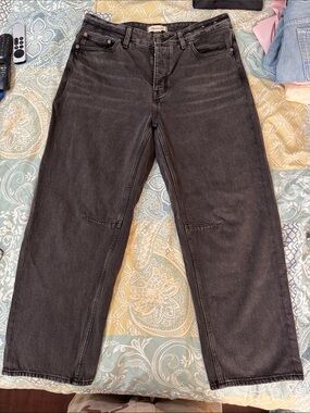 Madewell Black Wide-Leg
High-Rise Jeans,
The Darted Barrel-Leg Jean, USED 1 TIME
